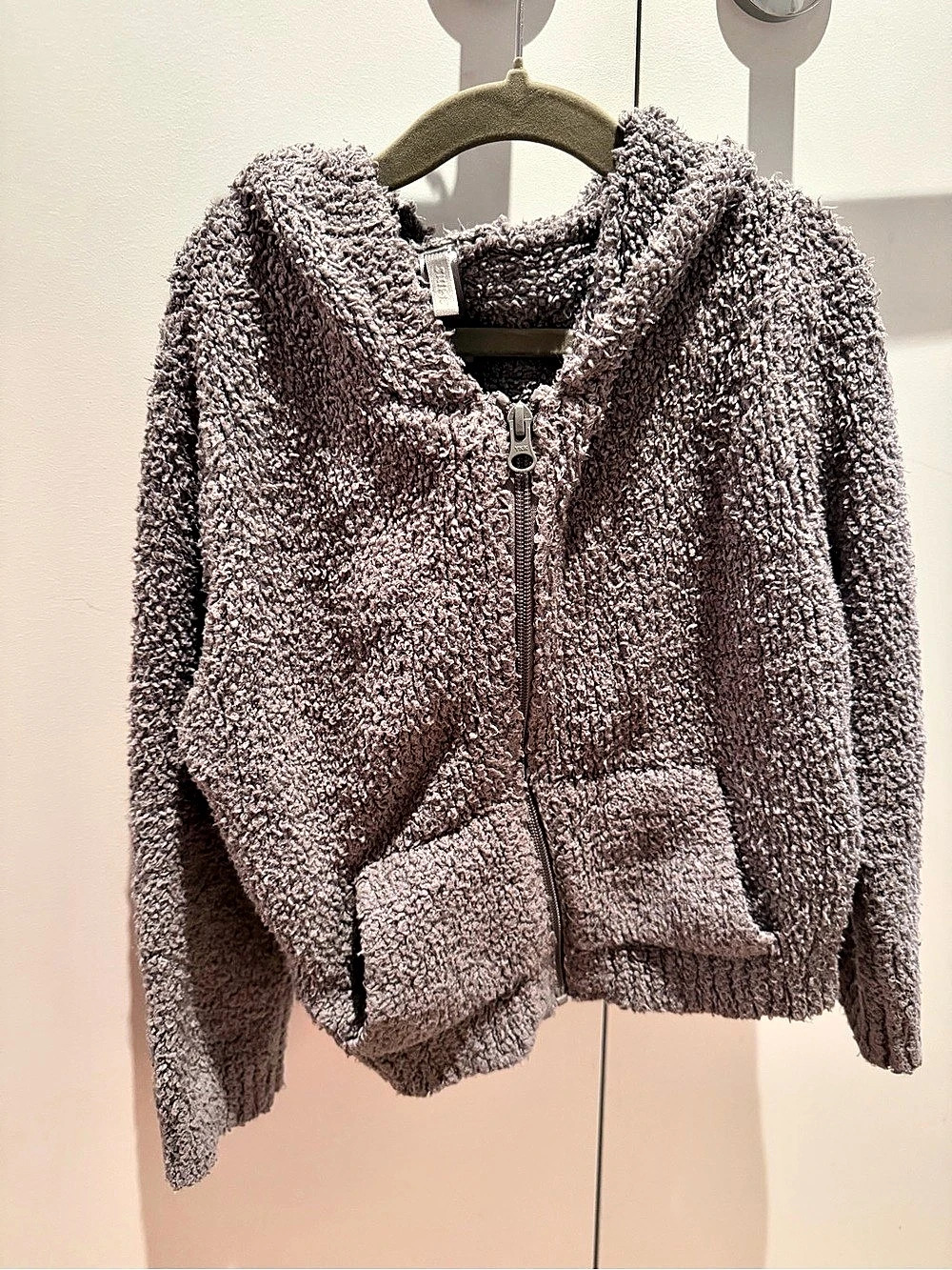 SKIMS Kids Cozy Knit Hoodie Gray Size 6/7 grey flurry jacket